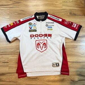 Chase Authentics Dodge Dealers Racing Jersey - White & Red